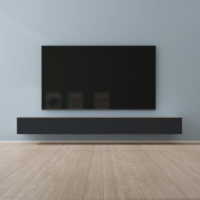 Mai & Mai Mobile TV 300x40,2x30cm, Marrone chiaro+Antracite opaco Mobile TV per Televisore, Armadietto per TV Basso Soft-close con Ante per Soggiorno, Camera da Letto Fernsehschrank02 Mai & Mai Mobile TV 300x40,2x30cm, Marrone chiaro+Antracite opaco Mobile TV per Televisore, Armadietto per TV Basso Soft-close con Ante per Soggiorno, Camera da Letto Fernsehschrank02