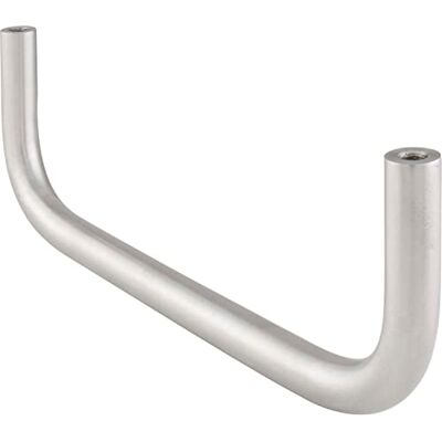 OPO Grimme Nora Asta appendiabiti a forma di U per montaggio a parete e ripiano, ø 12 mm, 192 x 65 mm, in acciaio inox spazzolato, argento, lunghezza 192 mm OPO Grimme Nora Asta appendiabiti a forma di U per montaggio a parete e ripiano, ø 12 mm, 192 x 65 mm, in acciaio inox spazzolato, argento, lunghezza 192 mm