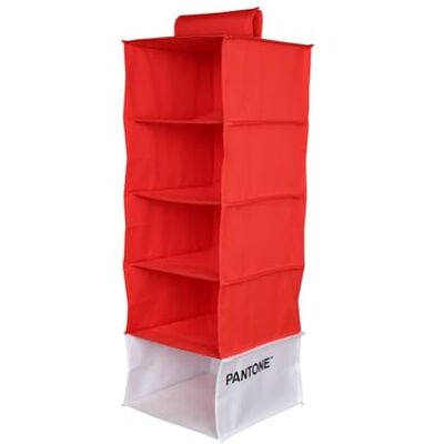 osama home PANTONE Organizer Armadio Salvaspazio da Appendere 5 Scomparti Abiti e Accessori, Organizzatore Armadio Verticale Pieghevole, Divisori per Armadio Interno Portaoggetti e Vestiti 84x30x30 cm, Rosso osama home PANTONE Organizer Armadio Salvaspazio da Appendere 5 Scomparti Abiti e Accessori, Organizzatore Armadio Verticale Pieghevole, Divisori per Armadio Interno Portaoggetti e Vestiti 84x30x30 cm, Rosso