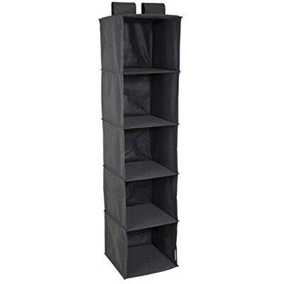 Bigso Box of Sweden Organizer per Appendiabiti con 5 Grandi Ripiani – Organizer da Appendere al Guardaroba con Chiusura in Velcro – Mensola sospesa in Poliestere e Cartone Bigso Box of Sweden Organizer per Appendiabiti con 5 Grandi Ripiani – Organizer da Appendere al Guardaroba con Chiusura in Velcro – Mensola sospesa in Poliestere e Cartone