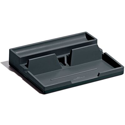 Durable Varicolor Desk Organizer, portaoggetti, due ampi scomparti, sistema passacavo a scomparsa, 190x50x240 mm, carbone Durable Varicolor Desk Organizer, portaoggetti, due ampi scomparti, sistema passacavo a scomparsa, 190x50x240 mm, carbone