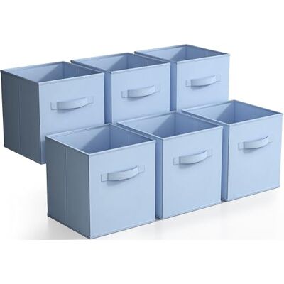 Sorbus Cubi portaoggetti da 28 cm, cestini in tessuto pieghevoli per organizzare dispensa, scaffale, camera dei bambini, stanza dei giochi, nicchia, 6 scatole pieghevoli a forma di cubo in tessuto per Sorbus Cubi portaoggetti da 28 cm, cestini in tessuto pieghevoli per organizzare dispensa, scaffale, camera dei bambini, stanza dei giochi, nicchia, 6 scatole pieghevoli a forma di cubo in tessuto per