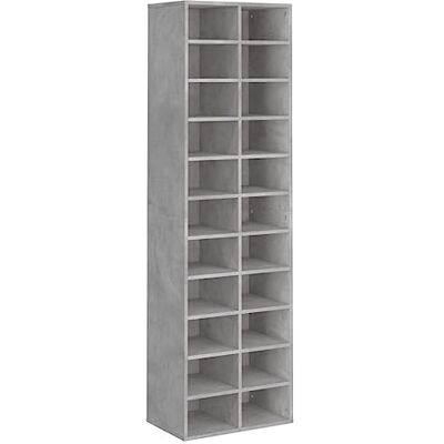 vidaXL Scarpiera Grigio Cemento 54x34x183 cm in Truciolato vidaXL Scarpiera Grigio Cemento 54x34x183 cm in Truciolato
