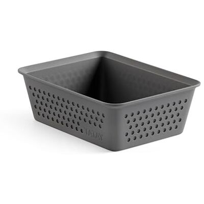 TATAY Organizer Cassetti A6 Bohol Cestino Portaoggetti Design Minimalista Funzionale Ordine Casa e Ufficio Plastica Riciclata senza BPA 12,5x16,5x5,5 cm, Grigio TATAY Organizer Cassetti A6 Bohol Cestino Portaoggetti Design Minimalista Funzionale Ordine Casa e Ufficio Plastica Riciclata senza BPA 12,5x16,5x5,5 cm, Grigio