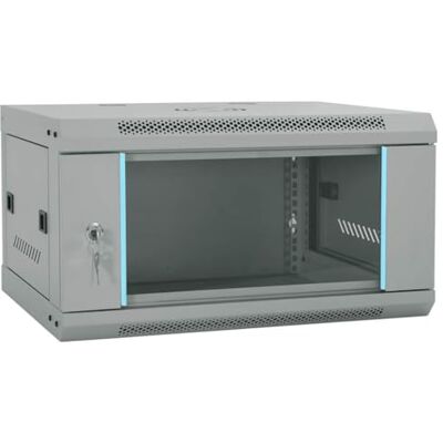 vidaXL Armadietto di rete Grigio 60 x 45 x 35 cm Acciaio vidaXL Armadietto di rete Grigio 60 x 45 x 35 cm Acciaio