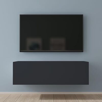 Mai & Mai Mobile TV 100x40,2x30cm, Antracite opaco Mobile TV per Televisore, Armadietto per TV Basso Soft-close con Ante per Soggiorno, Camera da Letto Fernsehschrank02 Mai & Mai Mobile TV 100x40,2x30cm, Antracite opaco Mobile TV per Televisore, Armadietto per TV Basso Soft-close con Ante per Soggiorno, Camera da Letto Fernsehschrank02