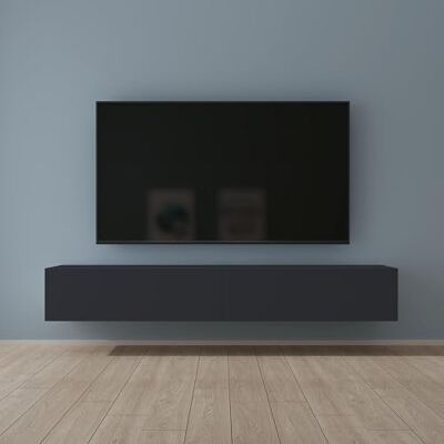 Mai & Mai Mobile TV 200x40,2x30cm, Antracite opaco Mobile TV per Televisore, Armadietto per TV Basso Soft-close con Ante per Soggiorno, Camera da Letto Fernsehschrank02 Mai & Mai Mobile TV 200x40,2x30cm, Antracite opaco Mobile TV per Televisore, Armadietto per TV Basso Soft-close con Ante per Soggiorno, Camera da Letto Fernsehschrank02
