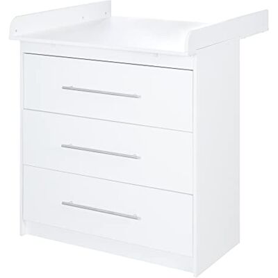roba Fasciatoio Maren con fasciatoio rimovibile e 3 cassetti, utilizzabile come cassettiera, altezza 90,5 cm, colore: Bianco roba Fasciatoio Maren con fasciatoio rimovibile e 3 cassetti, utilizzabile come cassettiera, altezza 90,5 cm, colore: Bianco