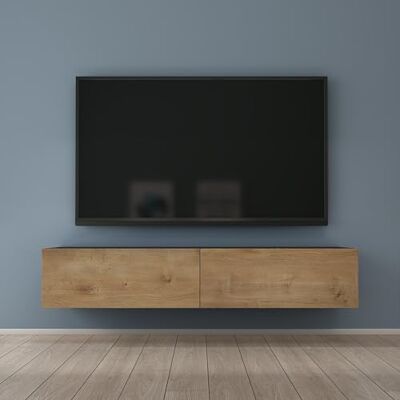 Mai & Mai Mobile TV 160x40,2x30cm, Antracite opaco+Marrone chiaro Mobile TV per Televisore, Armadietto per TV Basso Soft-close con Ante per Soggiorno, Camera da Letto Fernsehschrank02 Mai & Mai Mobile TV 160x40,2x30cm, Antracite opaco+Marrone chiaro Mobile TV per Televisore, Armadietto per TV Basso Soft-close con Ante per Soggiorno, Camera da Letto Fernsehschrank02