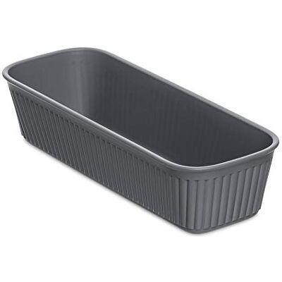 TATAY Scatola Portaoggetti Baobab Design Elegante Funzionale Scatola Portaoggetti Casa Misure 9x24x5,6 cm Materiale Senza BPA Plastica Riciclata Ordine Casa e Ufficio, Grigio TATAY Scatola Portaoggetti Baobab Design Elegante Funzionale Scatola Portaoggetti Casa Misure 9x24x5,6 cm Materiale Senza BPA Plastica Riciclata Ordine Casa e Ufficio, Grigio