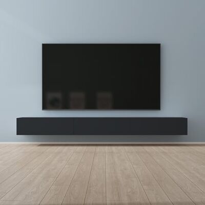 Mai & Mai Mobile TV 300x40,2x30cm, Antracite opaco Mobile TV per Televisore, Armadietto per TV Basso Soft-close con Ante per Soggiorno, Camera da Letto Fernsehschrank02 Mai & Mai Mobile TV 300x40,2x30cm, Antracite opaco Mobile TV per Televisore, Armadietto per TV Basso Soft-close con Ante per Soggiorno, Camera da Letto Fernsehschrank02
