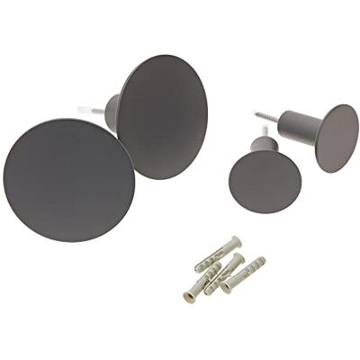 blomus Set di 4 ganci da parete, moderna colorazione canna di fucile, di alta qualità, materiale di fissaggio, 2 pezzi diametro 8,5 cm, 2 pezzi diametro 5 cm, altezza 45 mm, canna di fucile, blomus Set di 4 ganci da parete, moderna colorazione canna di fucile, di alta qualità, materiale di fissaggio, 2 pezzi diametro 8,5 cm, 2 pezzi diametro 5 cm, altezza 45 mm, canna di fucile,