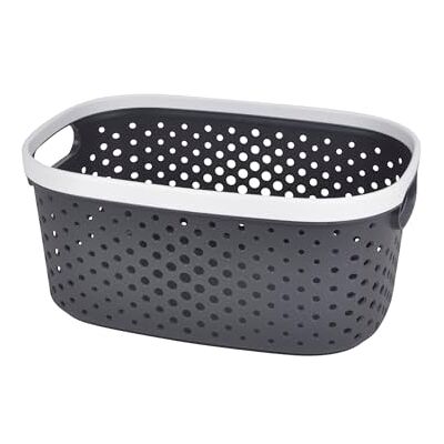 Homéa , Cesti Aggiree in plastica, 8 l, 30 x 21 x 13,5 cm, colore: antracite Homéa , Cesti Aggiree in plastica, 8 l, 30 x 21 x 13,5 cm, colore: antracite