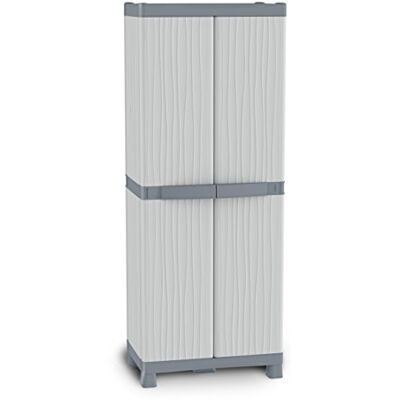 TERRY , Base 2700 Uw, Armadietto da Interno Esterno a Due Ante, 4 Ripiani Regolabili e 2 Vaschette. Materiale: Plastica, Dimensioni: 70x43,8x181,8 cm TERRY , Base 2700 Uw, Armadietto da Interno Esterno a Due Ante, 4 Ripiani Regolabili e 2 Vaschette. Materiale: Plastica, Dimensioni: 70x43,8x181,8 cm