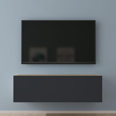 Mai & Mai Mobile TV 100x40,2x30cm, Marrone chiaro+Antracite opaco Mobile TV per Televisore, Armadietto per TV Basso Soft-close con Ante per Soggiorno, Camera da Letto Fernsehschrank02 Mai & Mai Mobile TV 100x40,2x30cm, Marrone chiaro+Antracite opaco Mobile TV per Televisore, Armadietto per TV Basso Soft-close con Ante per Soggiorno, Camera da Letto Fernsehschrank02