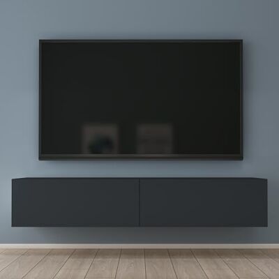 Mai & Mai Mobile TV 160x40,2x30cm, Antracite opaco Mobile TV per Televisore, Armadietto per TV Basso Soft-close con Ante per Soggiorno, Camera da Letto Fernsehschrank02 Mai & Mai Mobile TV 160x40,2x30cm, Antracite opaco Mobile TV per Televisore, Armadietto per TV Basso Soft-close con Ante per Soggiorno, Camera da Letto Fernsehschrank02