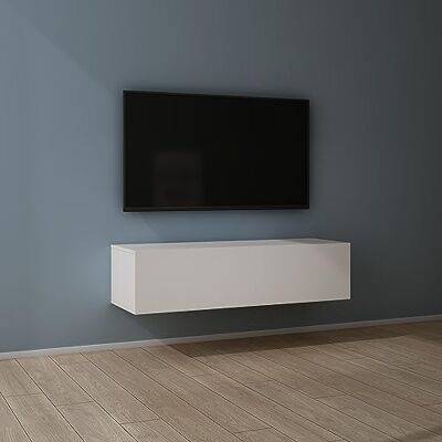 Mai & Mai Mobile TV 120x40,2x30cm, Bianco opaco Mobile TV per Televisore, Armadietto per TV Basso Soft-close con Ante per Soggiorno, Camera da Letto Fernsehschrank02 Mai & Mai Mobile TV 120x40,2x30cm, Bianco opaco Mobile TV per Televisore, Armadietto per TV Basso Soft-close con Ante per Soggiorno, Camera da Letto Fernsehschrank02