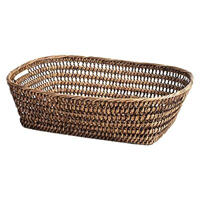 H&H Cesto in Rattan Rettangolare 42x34x12h cm – Realizzato a Mano, con Manici Integrati – Cestino Multiuso in Stile Naturale per Casa, Bagno, Armadio H&H Cesto in Rattan Rettangolare 42x34x12h cm – Realizzato a Mano, con Manici Integrati – Cestino Multiuso in Stile Naturale per Casa, Bagno, Armadio