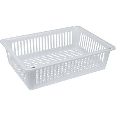 Metaltex Cestino Jumbo in plastica Bianca, Metallo, 11,5 x 44,2 x 31,5 cm Metaltex Cestino Jumbo in plastica Bianca, Metallo, 11,5 x 44,2 x 31,5 cm
