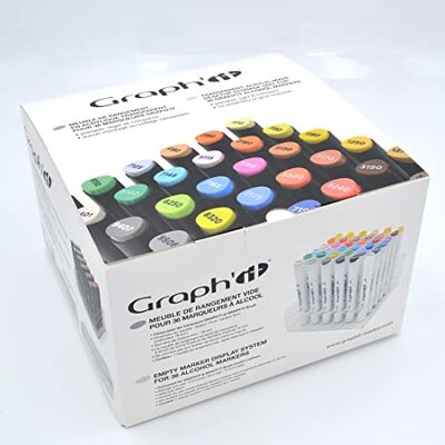 GRAPH'IT Organizzatore in feltro, 36 scomparti per pennarelli, compatto e resistente, organizzazione ufficio, spazio di lavoro, supporto acrilico trasparente, scomparto per colore GRAPH'IT Organizzatore in feltro, 36 scomparti per pennarelli, compatto e resistente, organizzazione ufficio, spazio di lavoro, supporto acrilico trasparente, scomparto per colore