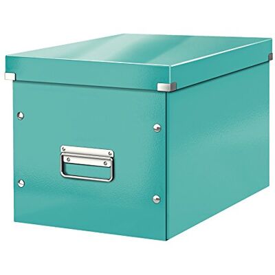 Leitz Click & Store WOW Scatola Archivio Cubo Grande, per Mantenere la Casa e l'Ufficio in Ordine, Blu Ice, Leitz Click & Store WOW Scatola Archivio Cubo Grande, per Mantenere la Casa e l'Ufficio in Ordine, Blu Ice,