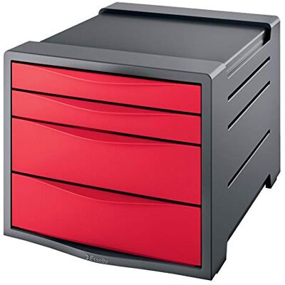 Esselte VIVIDA Cassettiera 4 cassetti Rosso VIVIDA Esselte VIVIDA Cassettiera 4 cassetti Rosso VIVIDA