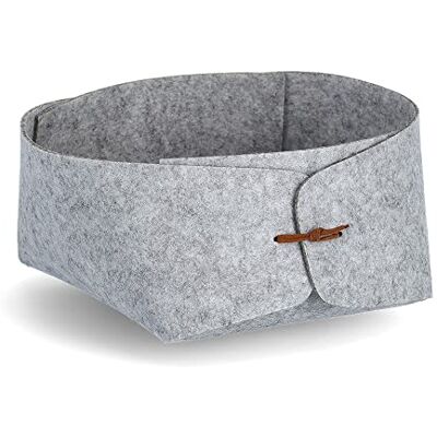 Zeller Cesto portaoggetti in feltro, 19 x 19 x 11,5 cm, colore: Grigio chiaro Zeller Cesto portaoggetti in feltro, 19 x 19 x 11,5 cm, colore: Grigio chiaro