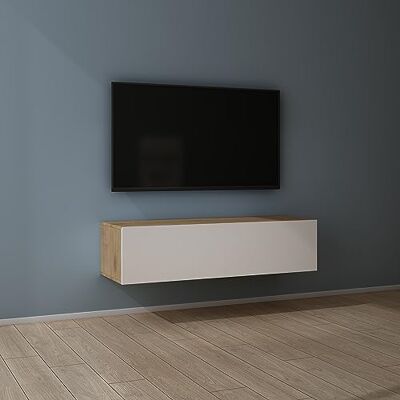 Mai & Mai Mobile TV 120x40,2x30cm, Marrone chiaro+Bianco opaco Mobile TV per Televisore, Armadietto per TV Basso Soft-close con Ante per Soggiorno, Camera da Letto Fernsehschrank02 Mai & Mai Mobile TV 120x40,2x30cm, Marrone chiaro+Bianco opaco Mobile TV per Televisore, Armadietto per TV Basso Soft-close con Ante per Soggiorno, Camera da Letto Fernsehschrank02