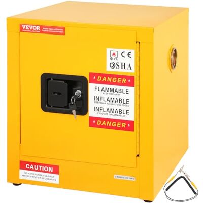 VEVOR Mophorn Armadio di Sicurezza 43x43x46 cm, Gabinetto di Sicurezza dell'Acciaio Galvanizzato, Gabinetto di Stoccaggio Infiammabile dello Scaffale Regolabile per Uso Industriale, Domestico, Commerciale VEVOR Mophorn Armadio di Sicurezza 43x43x46 cm, Gabinetto di Sicurezza dell'Acciaio Galvanizzato, Gabinetto di Stoccaggio Infiammabile dello Scaffale Regolabile per Uso Industriale, Domestico, Commerciale