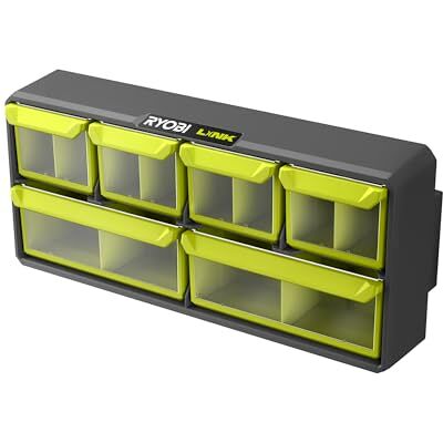 RYOBI Organizzatore LINK da Parete 6 Scomparti per Guide da Parete RSLW309 RYOBI Organizzatore LINK da Parete 6 Scomparti per Guide da Parete RSLW309