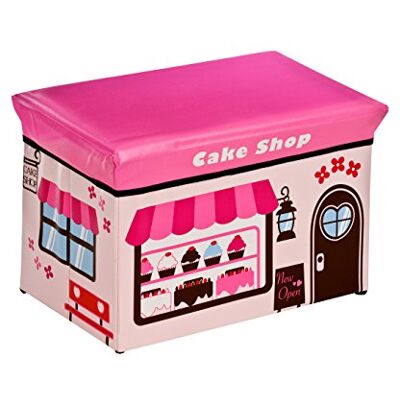 PREMIER Housewares Pasticceria Disegno per Bambini Stoccaggio Scatola/Sede, 31x31x49 cm, Rosa PREMIER Housewares Pasticceria Disegno per Bambini Stoccaggio Scatola/Sede, 31x31x49 cm, Rosa