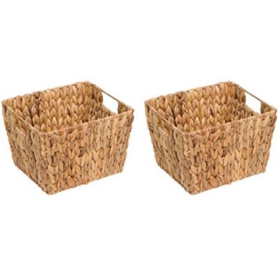 Trademark Innovations Marchi Innovations Cesto portaoggetti in giacinto con manici, rettangolare, 29,2 cm Trademark Innovations Marchi Innovations Cesto portaoggetti in giacinto con manici, rettangolare, 29,2 cm