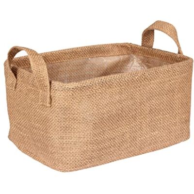 Wenko Cestello portaoggetti Juna M, cestello decorativo per riporre in modo ordinato accessori , con due pratici manici, materiale esterno 100% iuta, 24 x 17 x 17 cm, marrone Wenko Cestello portaoggetti Juna M, cestello decorativo per riporre in modo ordinato accessori , con due pratici manici, materiale esterno 100% iuta, 24 x 17 x 17 cm, marrone