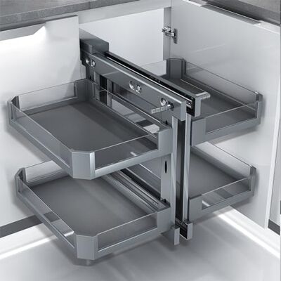 XBTGS Armadio ad angolo cieco da cucina, organizer estraibile con 4 cesti, mensola scorrevole, orga, organizer estensibile per dispensa, 900, 900 XBTGS Armadio ad angolo cieco da cucina, organizer estraibile con 4 cesti, mensola scorrevole, orga, organizer estensibile per dispensa, 900, 900