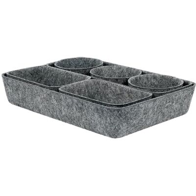 Axentia Set organizzatore, Grigio, One Size, 7 unità Axentia Set organizzatore, Grigio, One Size, 7 unità