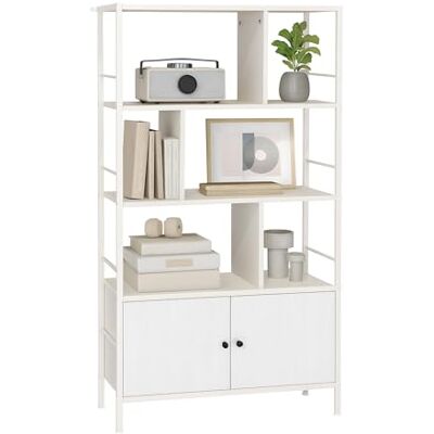 Relaxdays Libreria, H x L x P: 154,5 x 74 x 30 cm, 3 Ripiani Aperti, scaffale con armadietto Relaxdays Libreria, H x L x P: 154,5 x 74 x 30 cm, 3 Ripiani Aperti, scaffale con armadietto