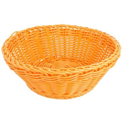 Garcia de Pou Cesti Rotondi Imitazione Wicker, Pp, Arancione, Ø 20x8 CM Garcia de Pou Cesti Rotondi Imitazione Wicker, Pp, Arancione, Ø 20x8 CM