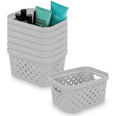 Sundis Pixel, 7 cestini portaoggetti 1,5L, bianco sporco, impilabile Sundis Pixel, 7 cestini portaoggetti 1,5L, bianco sporco, impilabile