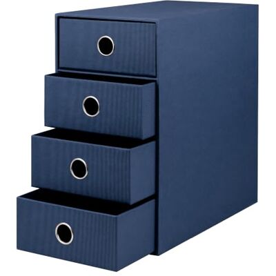 Rössler S.O.H.O. Cassettiera a 4 cassetti 18 x 25 x 32 cm blu navy Rössler S.O.H.O. Cassettiera a 4 cassetti 18 x 25 x 32 cm blu navy