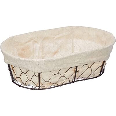 Delys-By-Verceral Delys Cestino per Il Pane in Metallo. Borsa di Lino. Dimensioni: 27,5x16,5 cm. Utilizzato Anche Come Cesto di Frutta. Portapane. Delys-By-Verceral Delys Cestino per Il Pane in Metallo. Borsa di Lino. Dimensioni: 27,5x16,5 cm. Utilizzato Anche Come Cesto di Frutta. Portapane.