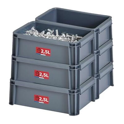 Sundis Master Box, 6 scatole portaoggetti da 2,5L, robusto e rinforzato Sundis Master Box, 6 scatole portaoggetti da 2,5L, robusto e rinforzato
