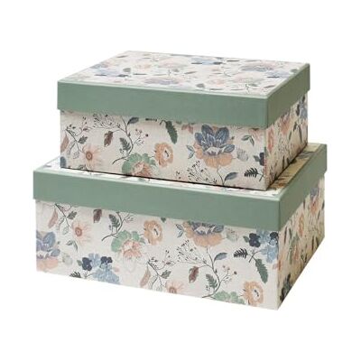Rössler Papier Scatola regalo con coperchio Eliza, set di 2 scatole, scatole di cartone rettangolari Rössler Papier Scatola regalo con coperchio Eliza, set di 2 scatole, scatole di cartone rettangolari