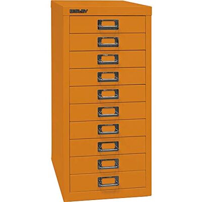 BISLEY MultiDrawer, serie 29, DIN A4, 10 cassetti, metallo, 603, arancione, 38 x 27,9 x 59 cm BISLEY MultiDrawer, serie 29, DIN A4, 10 cassetti, metallo, 603, arancione, 38 x 27,9 x 59 cm