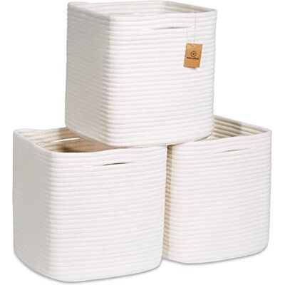 NaturalCozy Cestini portaoggetti Cube, 28 cm (bianco sporco) NaturalCozy Cestini portaoggetti Cube, 28 cm (bianco sporco)