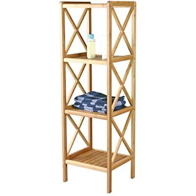MSV 140624 Scaffale a 4 Ripiani in bambù/lacca nitrocellulosa 36,5 x 33 x 119 cm MSV 140624 Scaffale a 4 Ripiani in bambù/lacca nitrocellulosa 36,5 x 33 x 119 cm