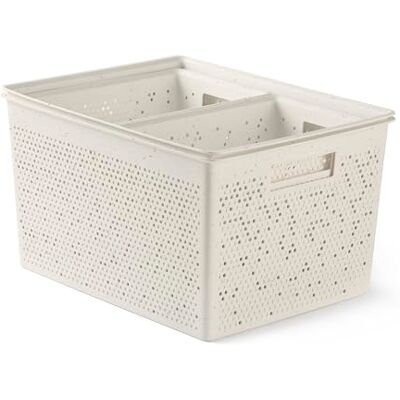 TATAY Cestini Portaoggetti Bohol Set da 4 Scatole Organizzatrici Ventilazione Ottimale Sistema Modulare Impilabile Manici Integrati Plastica Riciclata Senza BPA 30x39x21,5 cm, Ecohome TATAY Cestini Portaoggetti Bohol Set da 4 Scatole Organizzatrici Ventilazione Ottimale Sistema Modulare Impilabile Manici Integrati Plastica Riciclata Senza BPA 30x39x21,5 cm, Ecohome