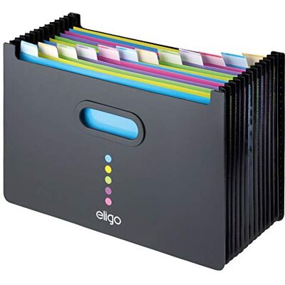 Snopake Foolscap Eligo Espandi/organizer per scrivania orizzontale, confezione da 1, colore: nero Snopake Foolscap Eligo Espandi/organizer per scrivania orizzontale, confezione da 1, colore: nero