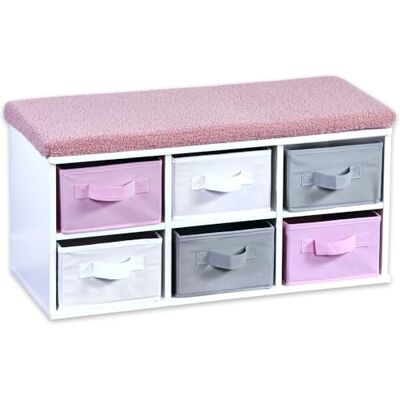 Kesper Mobili, Legno, Bianco, 68 x 29,5cm, H: 33cm Kesper Mobili, Legno, Bianco, 68 x 29,5cm, H: 33cm