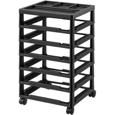 VEVOR Carrello Portaoggetti con Ruote per Album di Ritagli, 6 Ripiani, Contenitore per Lavori Artigianali con Ruote, Telaio Nero con 4 Ruote Rimovibili, Solo Carrello in Materiale PP, per Ufficio VEVOR Carrello Portaoggetti con Ruote per Album di Ritagli, 6 Ripiani, Contenitore per Lavori Artigianali con Ruote, Telaio Nero con 4 Ruote Rimovibili, Solo Carrello in Materiale PP, per Ufficio