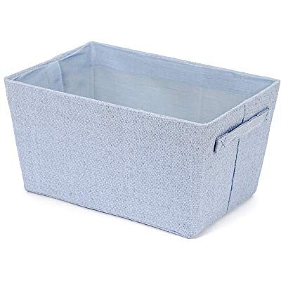 Compactor Rangement & Cie Cestino in Tela con Manici, , Realizzato in Poliestere e Cartone, Blu Chiaro, 32,5 x 21,5 x 7,5 cm Compactor Rangement & Cie Cestino in Tela con Manici, , Realizzato in Poliestere e Cartone, Blu Chiaro, 32,5 x 21,5 x 7,5 cm